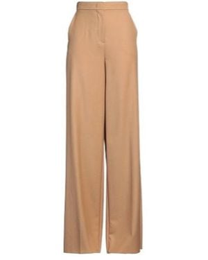 Max Mara Loose Wool Trousers - Natural