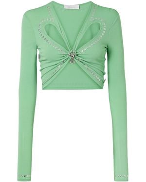 Rabanne Rabanne Haut Long-Sleeved Top - Green