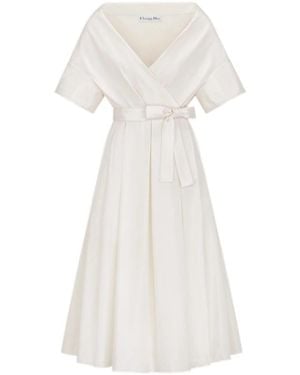 Dior Mid-Length Belted Dress - White