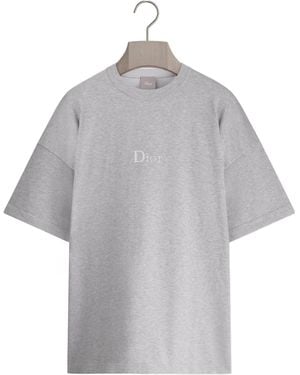 Dior T-Shirt With Embroidery, Oversized Fit - Grey