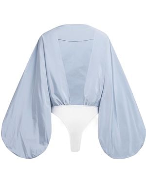 Alaïa Taffeta Body-Blouse - Blue