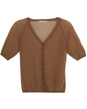 Paloma Wool Short-Sleeved Knitted Cardigan - Brown