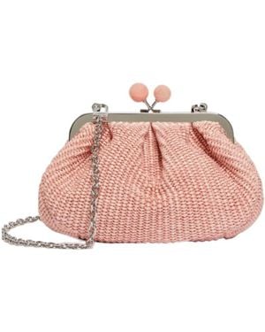 Weekend by Maxmara Small Raffia-Effect Pasticcino Bag - Pink