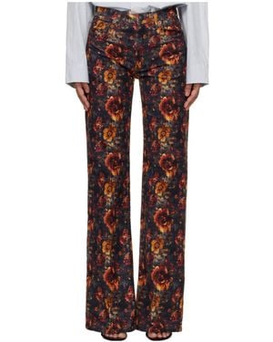 R13 Straight-Leg High-Waisted Jeans - Brown