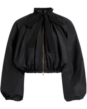 Patou Volume Zip-Up Jacket - Black