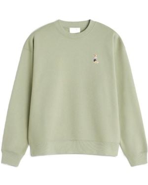 Maison Kitsuné Maison Kitsuné Dressed Fox Logo Sweatshirt - Green
