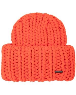 DSquared² Ribbed-Knit Beanie Hat - Red