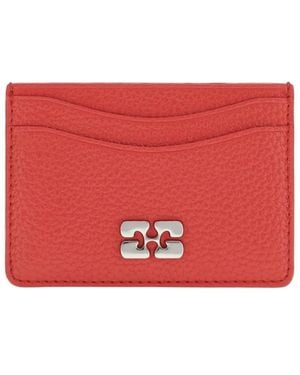 Ganni Bou Logo Cardholder - Red