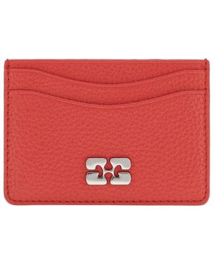 Ganni Bou Logo Cardholder - Red