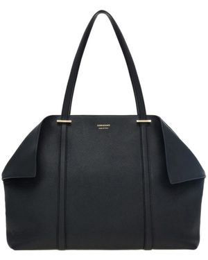 Ferragamo Ferragamo Folded L Tote Bag - Black