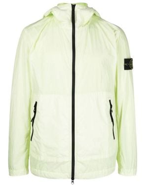 Stone Island Logo-Patch Zip-Up Hooded Jacket - Multicolour