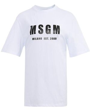 MSGM Printed Short-Sleeved T-Shirt - White