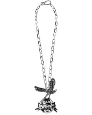 DSquared² Logo Charm Necklace - White