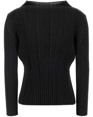 Pleats Please Issey Miyake Pleats Please Issey Miyake Pleated Long-Sleeved Shirt - Black