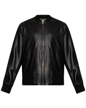 Paul Smith Lambskin Bomber Jacket - Black