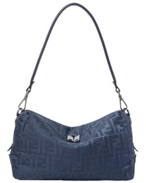 Fendi Squared Ff Lui Medium Shoulder Bag - Blue
