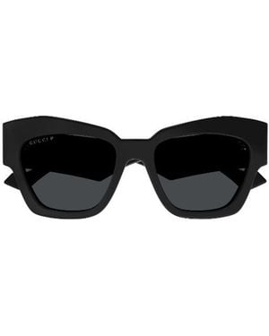 Gucci Eyewear Cat-Eye Frame Sunglasses - Black