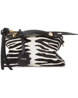 Fendi By The Way Soft Tiger-Print Pony-Effect Leather Mini-Bag - Black