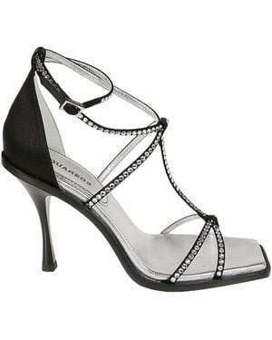 DSquared² Embellished Open Toe Sandals - Metallic