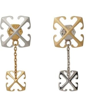 Off-White c/o Virgil Abloh Arrow Pendant Earrings - White