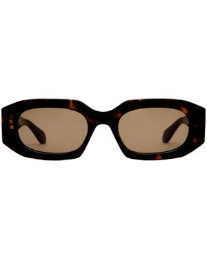 Alaïa Alaïa Rectangular Frame Sunglasses - Black