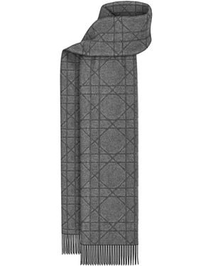Dior Cannage Scarf - Gray