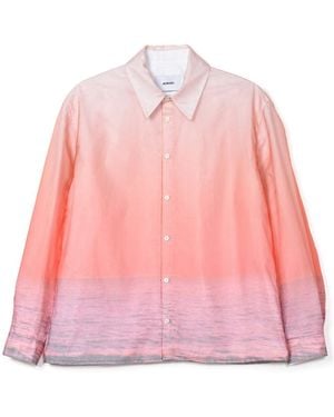 Bonsai Gradient-Effect Cotton Shirt - Pink