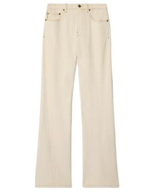 Burberry High Rise Bootcut Jeans - Natural