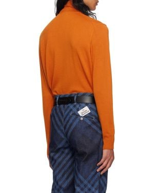 Vivienne Westwood Embroidered Turtleneck Sweater - Orange