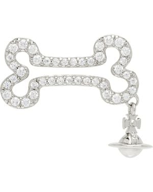 Vivienne Westwood Pavé Bone Drop Earrings - White