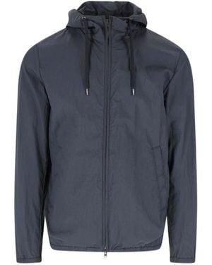 Herno Zip-Up Hooded Jacket - Blue