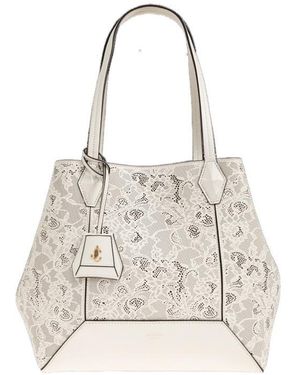 Jimmy Choo Diamond Top Handle Bag - White