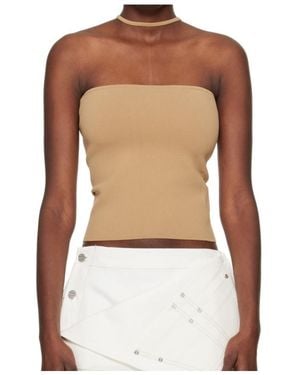Dion Lee Reverse-Halterneck Crop Top - White