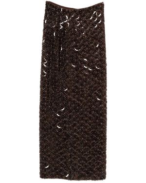P.A.R.O.S.H. Sequin Skirt - Brown