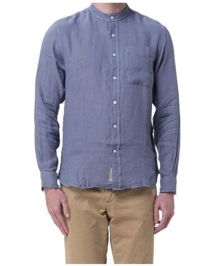 Woolrich Garment-Dyed Linen Shirt - Blue