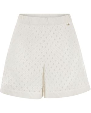 Herno Geometric Pattern Shorts - White