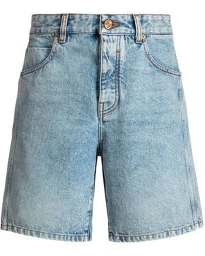 Balmain Five-Pocket Denim Shorts - Blue