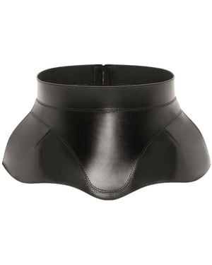McQueen Zip-Up Corset Belt - Black