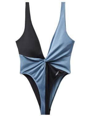 Versace Twist-Detail Swimsuit - Blue