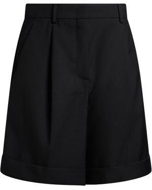 Weekend by Maxmara Minimalist Wool Shorts - Black