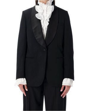 Ralph Lauren Collection Sutton Grain De Poudre Tuxedo Jacket - Black