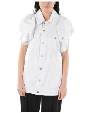 RED Valentino Button Up Denim Dress - White