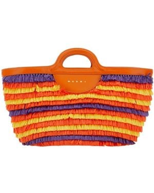 Marni Fringed Handbag - Orange