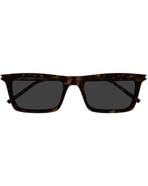 Saint Laurent Eyewear Rectangle-Frame Sunglasses - White