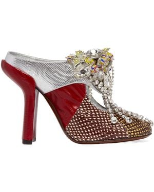 Dries Van Noten Embellished Heeled Sandals - Red