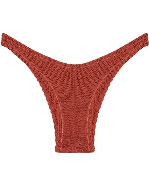 Reina Olga Ginny Ruched Bikini Bottoms - Red