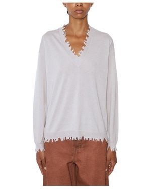 Uma Wang V-Neck Jumper - White