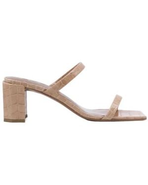 BY FAR Tanya Square-Toe Heeled Sandals - White