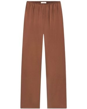 Co. Elasticated Straight-Leg Pants - Brown