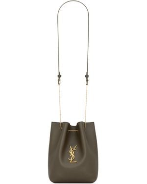 Saint Laurent Logo Chain Cross Body Bag - White